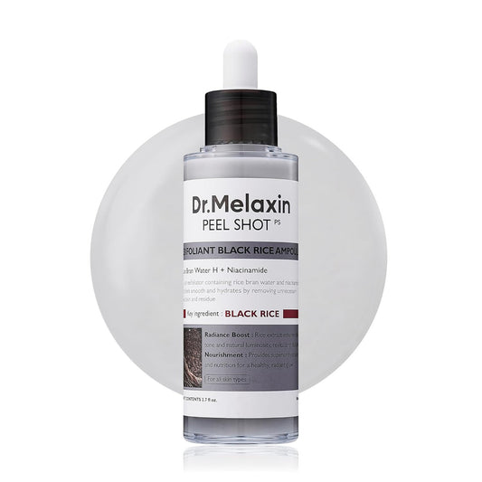 DR. MELAXIN Peel Shot Glow Black Rice Peeling Ampoule (80ml)