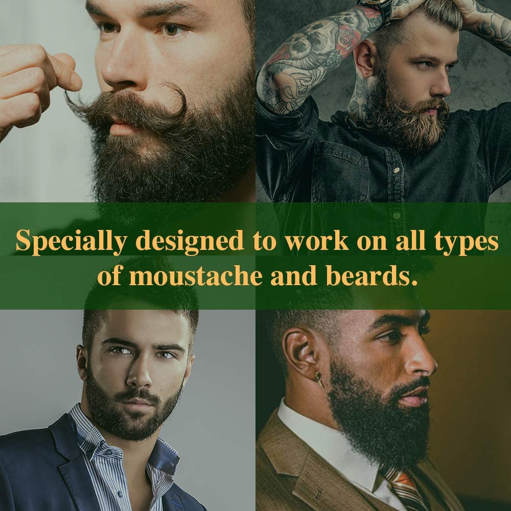 CLUBMAN Moustache Wax with Brush Comb