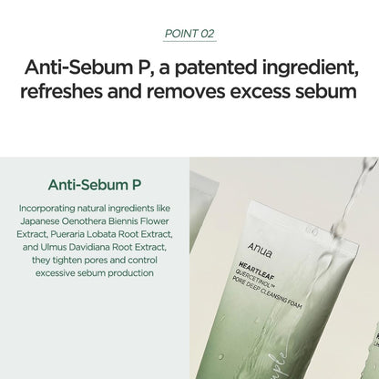 Anua Heartleaf Quercetinol Pore Deep Cleansing Foam (5.07 oz)