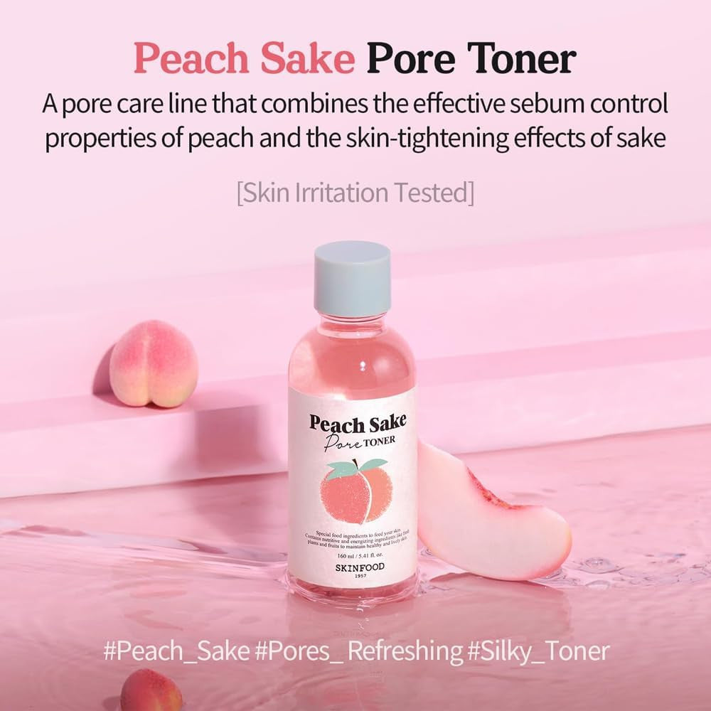 [SKINFOOD] Peach Sake Facial Toner (5.41oz)