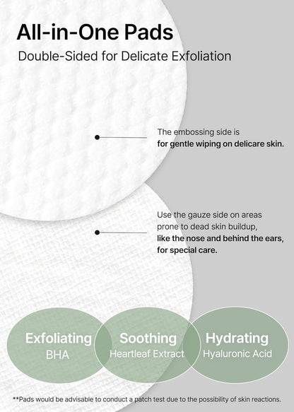 CELIMAX Heartleaf BHA Peeling Pad (60 Pads)