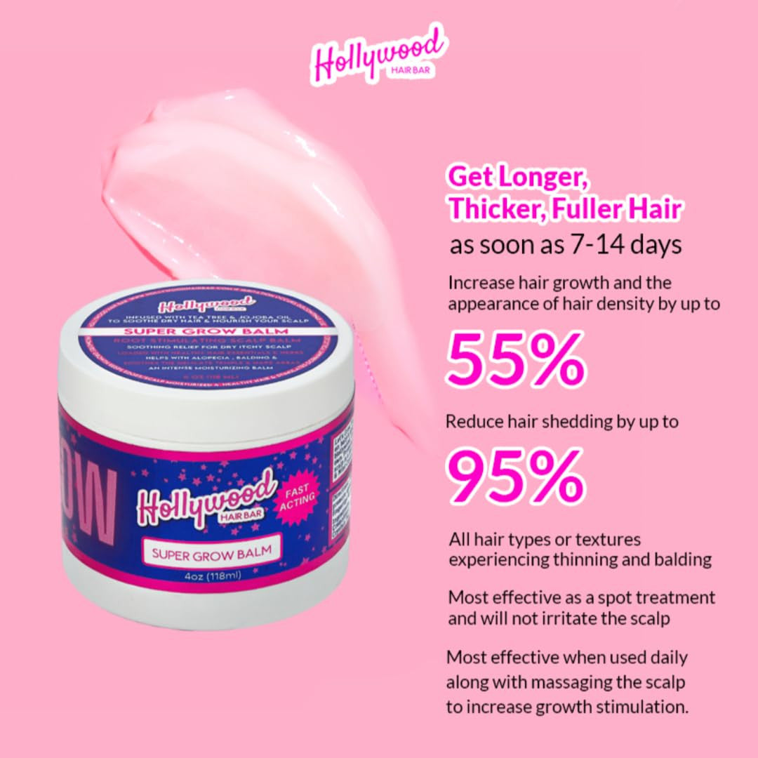 Hollywood Hair Bar Super Grow Scalp Balm (4oz)