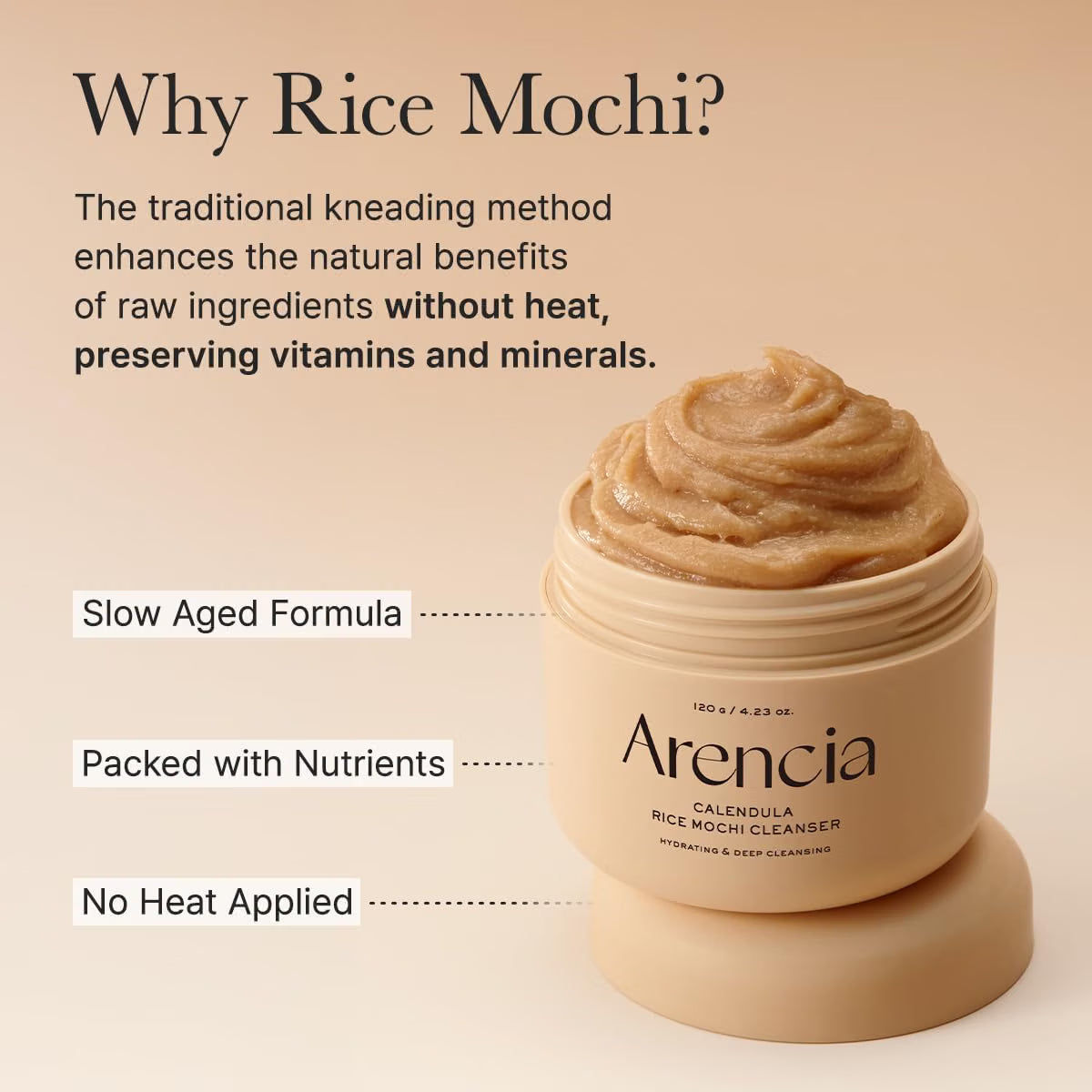 ARENCIA Calendula Rice Mochi Cleanser (1.76oz)