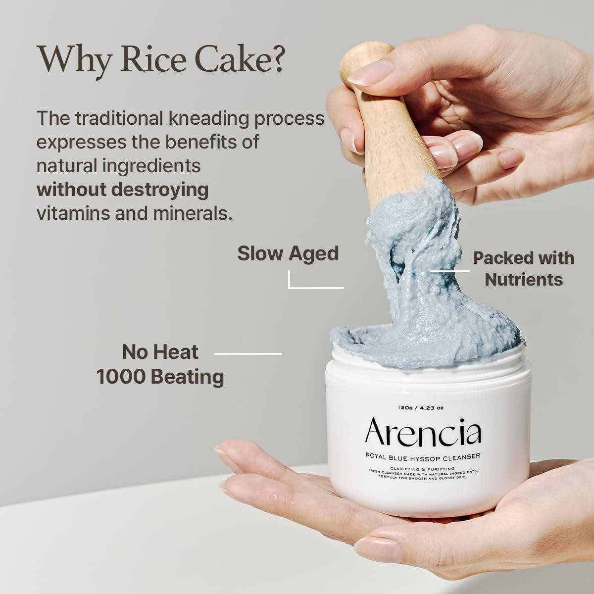 ARENCIA Fresh Blue Hyssop Rice Mochi Cleanser (4.23oz)
