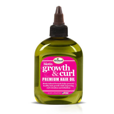 Difeel Growth & Curl Biotin Premium Hair Oil (8 oz)