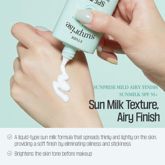 [Etude House]Sunprise Sunscreen Mild Sun Milk SPF 50+ / PA++++ (1.85oz)