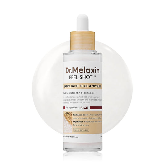 DR. MELAXIN Peel Shot Glow White Rice Peeling Ampoule (80ml)