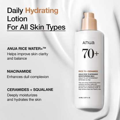 Anua Rice 70 Intensive Moisturizing Milk (5.07 oz)