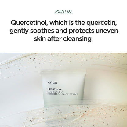 Anua Heartleaf Quercetinol Pore Deep Cleansing Foam (5.07 oz)