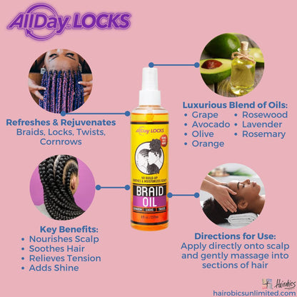 AllDay Locks Braid Oil (8 oz)