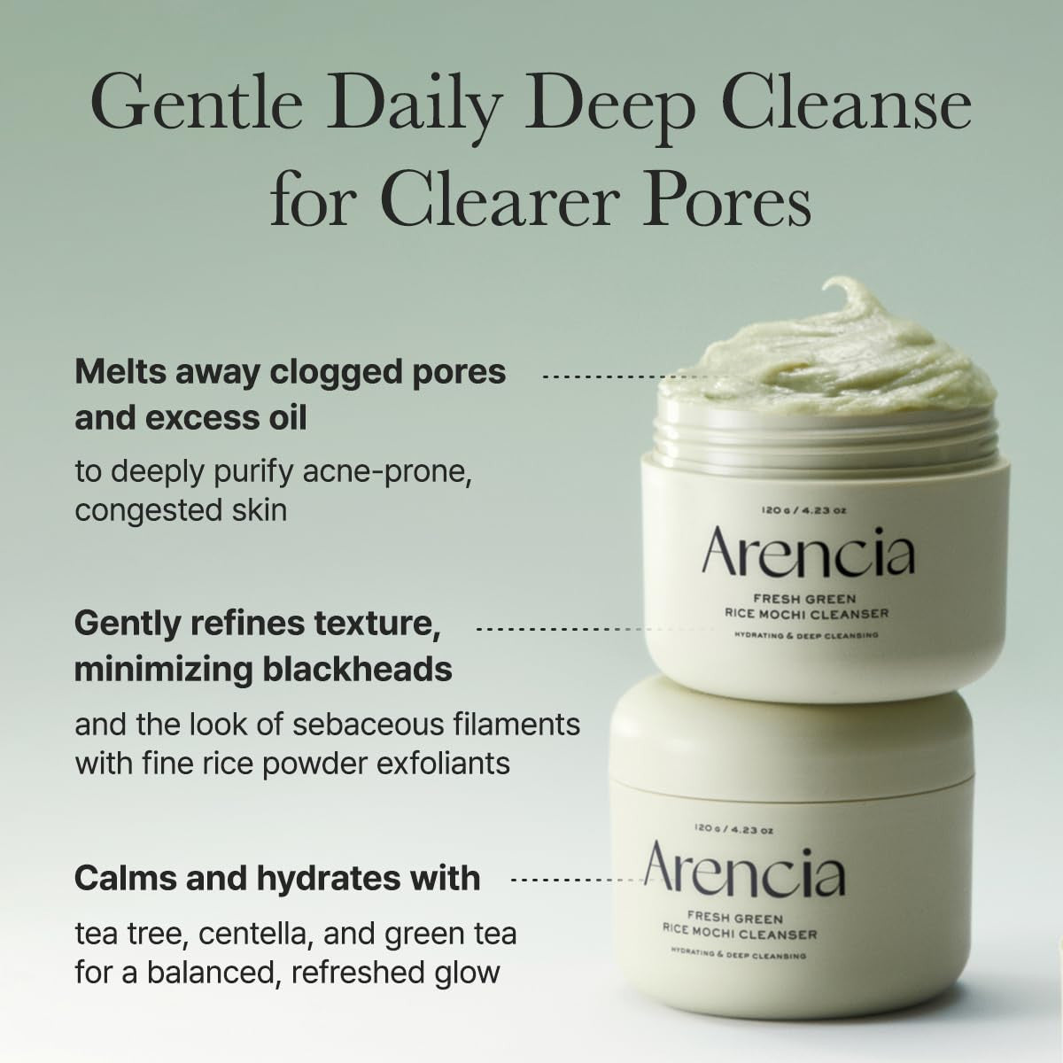 ARENCIA Fresh Green Rice Mochi Cleanser (4.23oz)