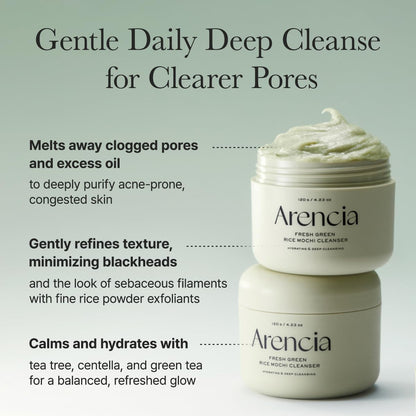 ARENCIA Fresh Green Rice Mochi Cleanser (4.23oz)