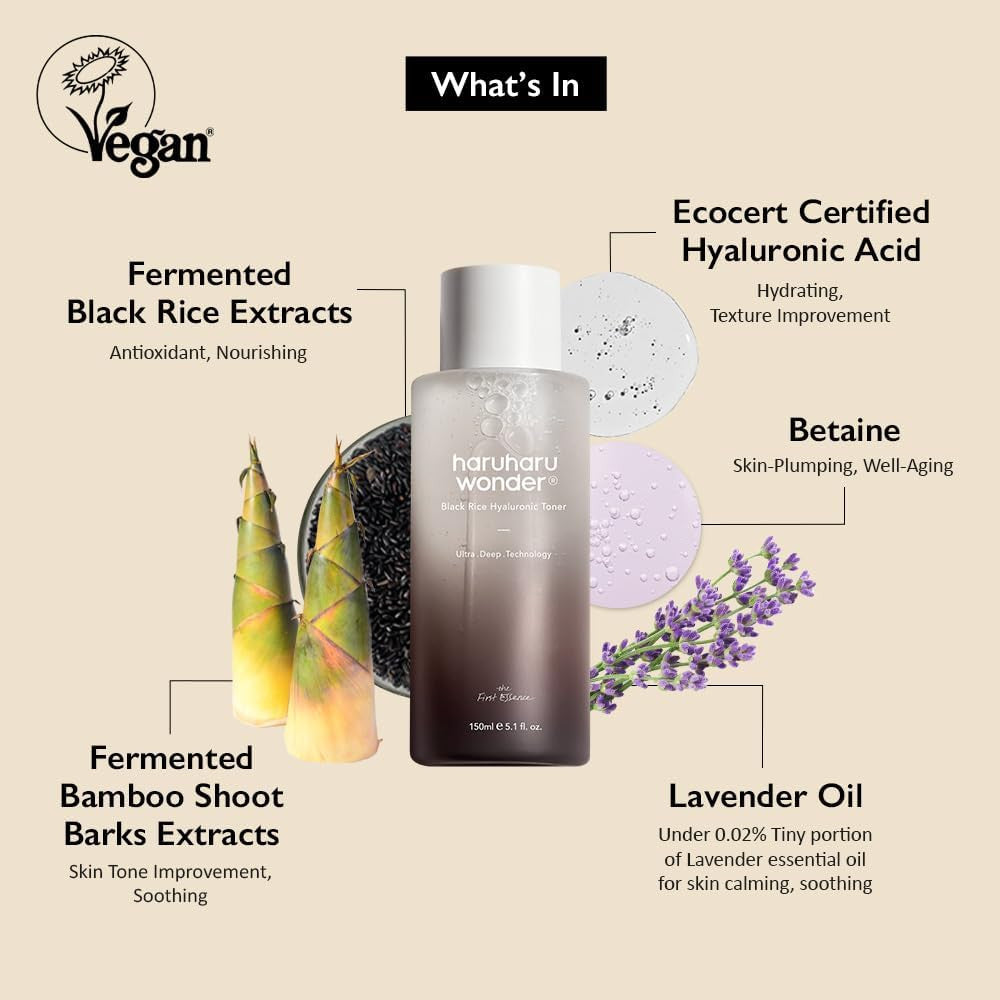 HARUHARU Wonder Black Rice Hyaluronic Toner (5.1 oz)