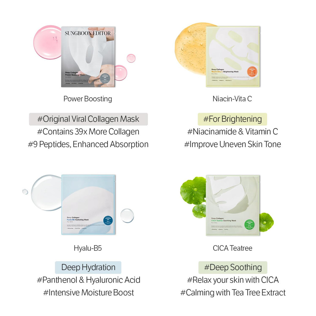 SUNGBOON Deep Collagen CICA Tea Tree Soothing Mask (1Sheet)