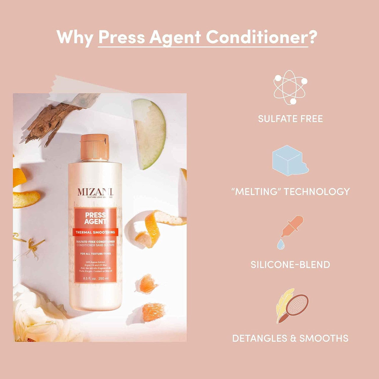 MIZANI Press Agent Thermal Smoothing Raincoat Styling Serum (8.5 oz)