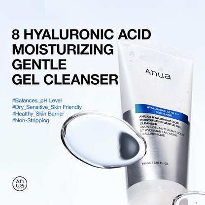 Anua 8 Hyaluronic Acid Moisturizing Gentle Gel Cleanser (5.07oz)