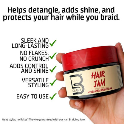 LEVEL 3 Hair Braiding Jam (8.45oz)