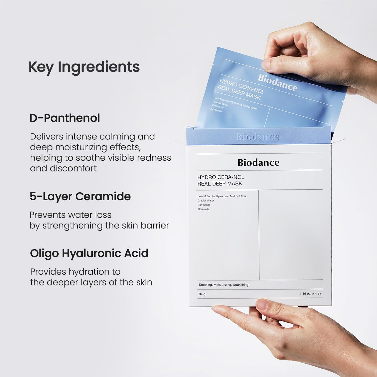 BIODANCE  Cera-nol Real Deep Overnight Hydrogel Mask (1 Sheet)