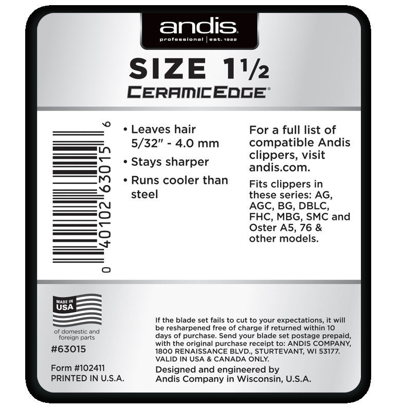 ANDIS Ceramic Edge Detachable Blade
