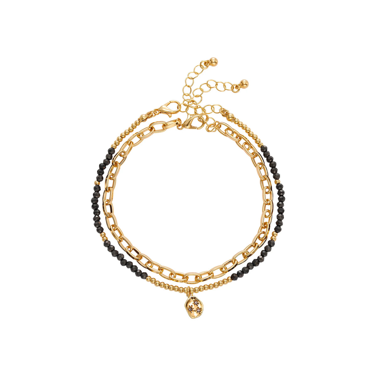 ARRIA 14K Gold Plated & White Gold Fashion Anklet