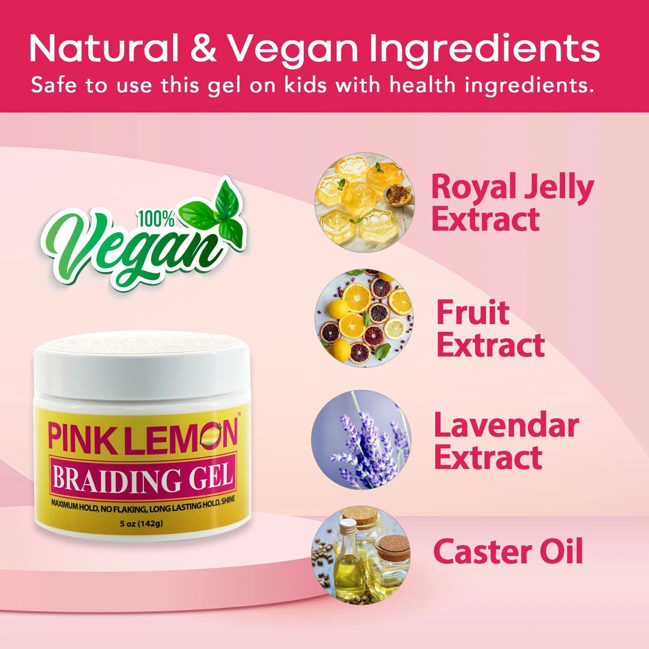 [WHOLESALE] PINK LEMON Braiding Gel