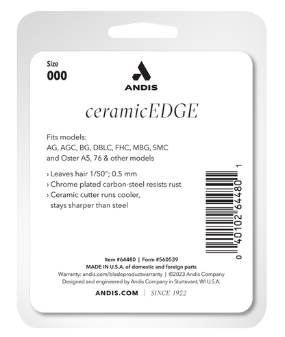 ANDIS CeramicEdge® Detachable Blade, Size 000