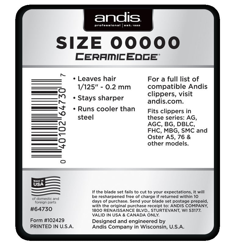 ANDIS Ceramic Edge Detachable Blade