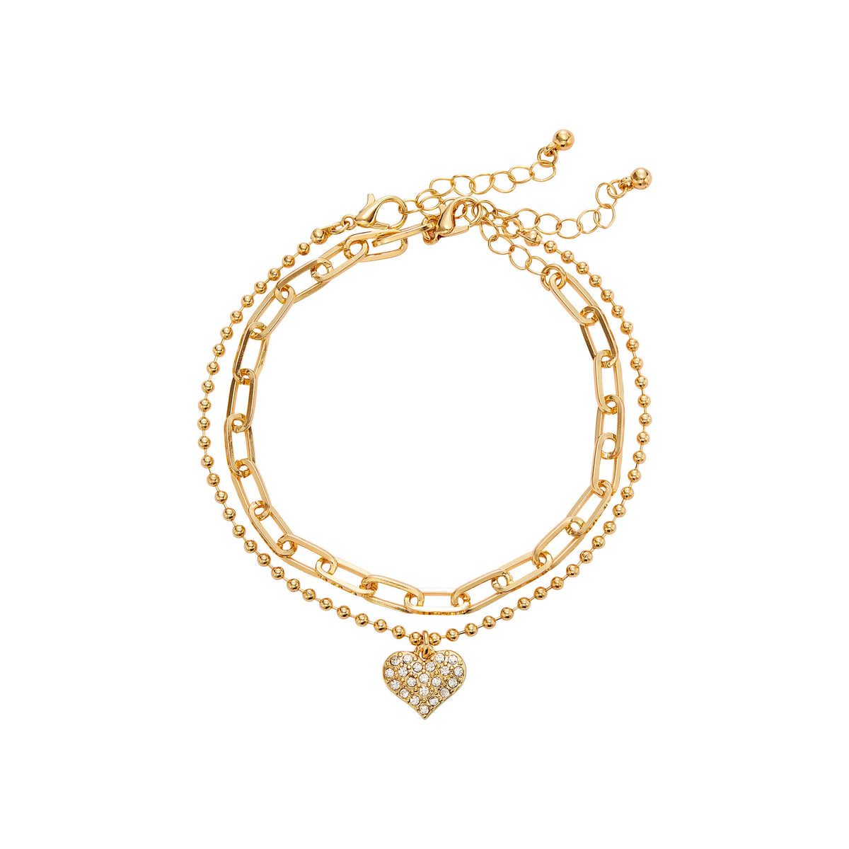 ARRIA 14K Gold Plated & White Gold Fashion Anklet