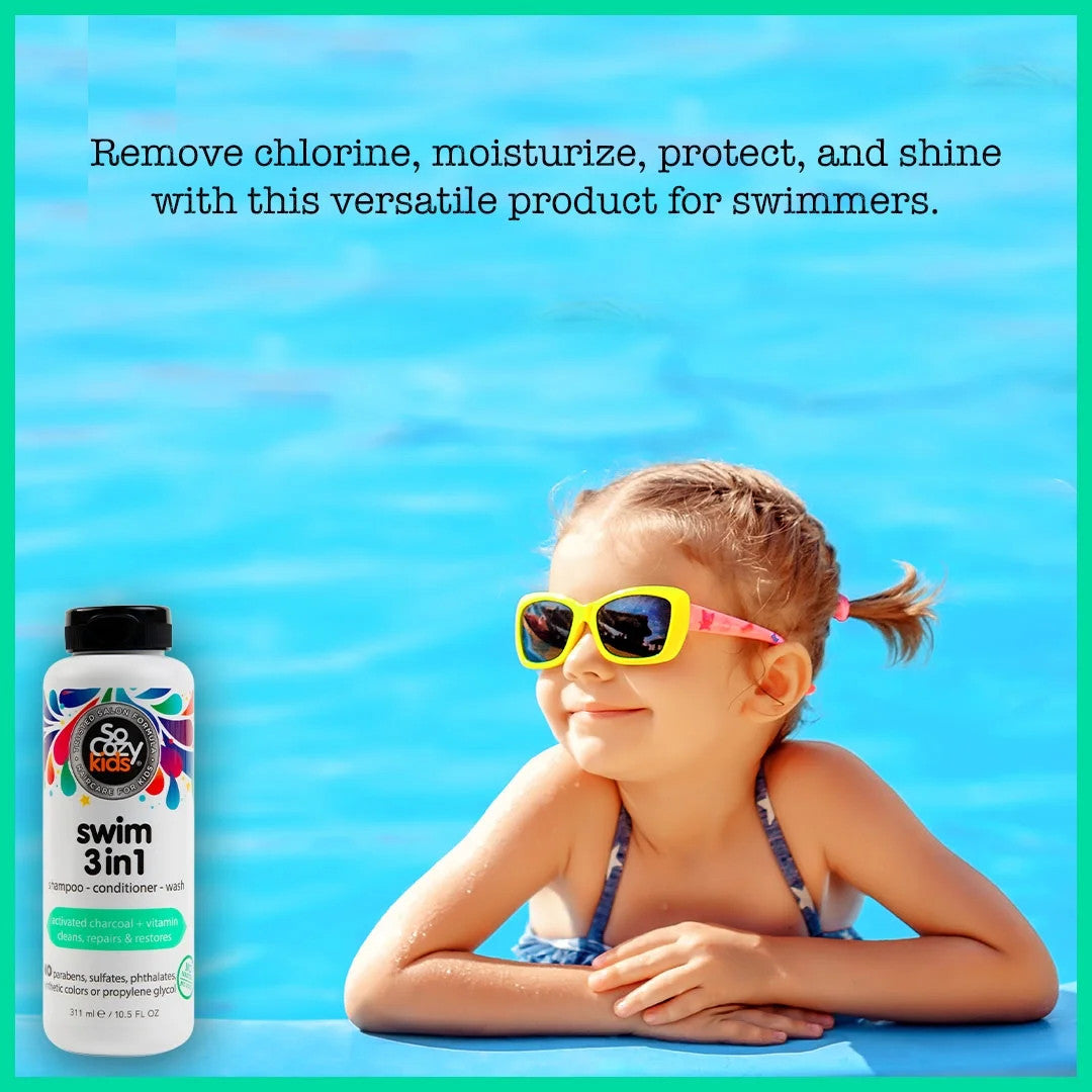 SO COZY Swim 3-in-1 Shampoo Conditioner Body Wash for Kids (10.5oz)