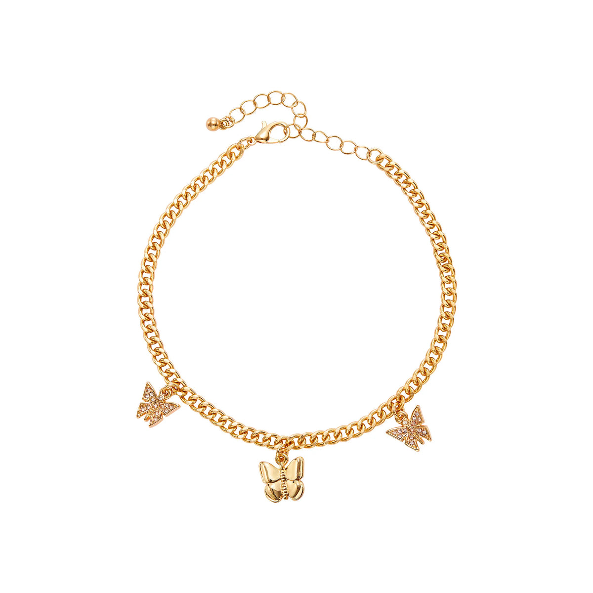 ARRIA 14K Gold Plated & White Gold Fashion Anklet
