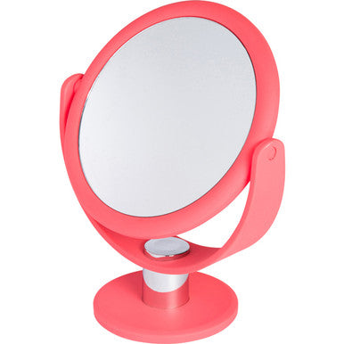 CALA Soft Touch Vanity Mirror 10X (Coral)