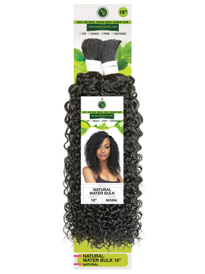 Janet Collection Virgin Remy 100% Human Hair Braids  - Natural Water Bulk (14"- 18")
