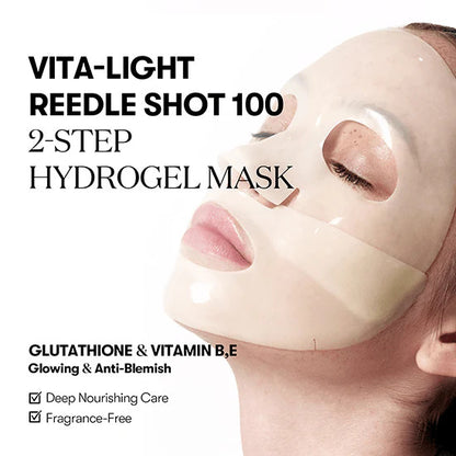 VT COSMETICS Vita-Light Reedle Shot 100 2-Step Hydrogel Mask (1Sheet)