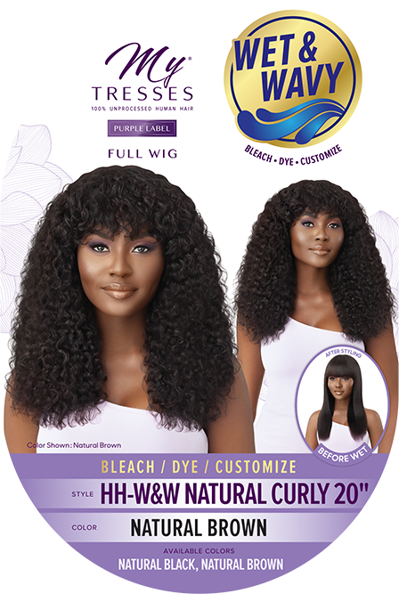 OUTRE Mytresses Purple Label 100% Unprocessed Human Hair Wig W&W Natural Curly 20"