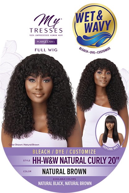 OUTRE Mytresses Purple Label 100% Unprocessed Human Hair Wig W&W Natural Curly 20"