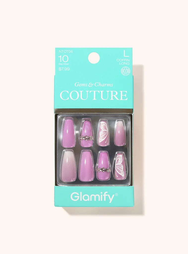 GLAMIFY Couture Press On Nails - Coffin Long