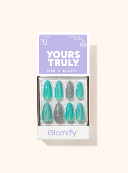 ABSOLUTE Glamify Yours Truly Press On Nails - Almond Long (#01-#08)
