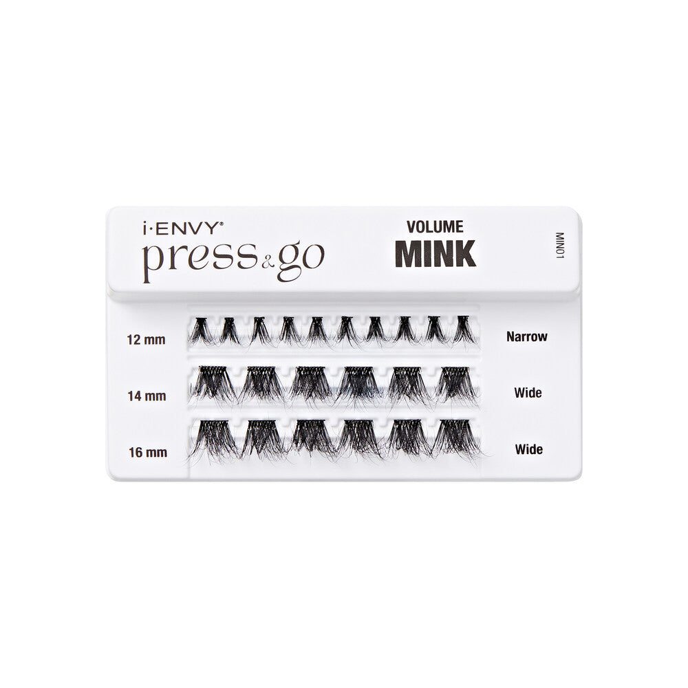 KISS i Envy Press & Go Press-On Pre-Glued Lash Clusters – Mink