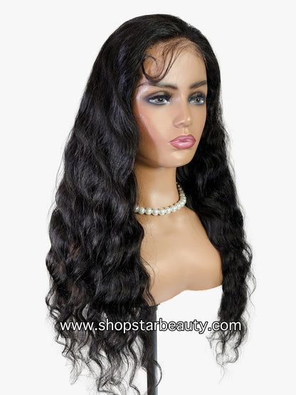 15A PINK LEMON GOLD 100% Human Hair 5X6 Lace Front Wig - MAINE (18"-30")