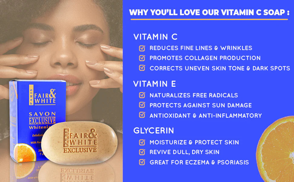 Fair & White Exclusive Exfoliating Soap With Pure Vitamin C