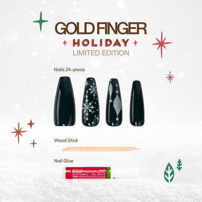 KISS Gold Finger 2023 Holiday Limited Edition Nails - Snow Day