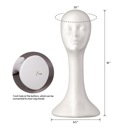 KISS Premium Mannequin Foam Head