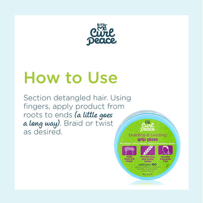 JUST FOR ME Curl Peace Braiding & Twisting Grip Glaze (5.5 oz)