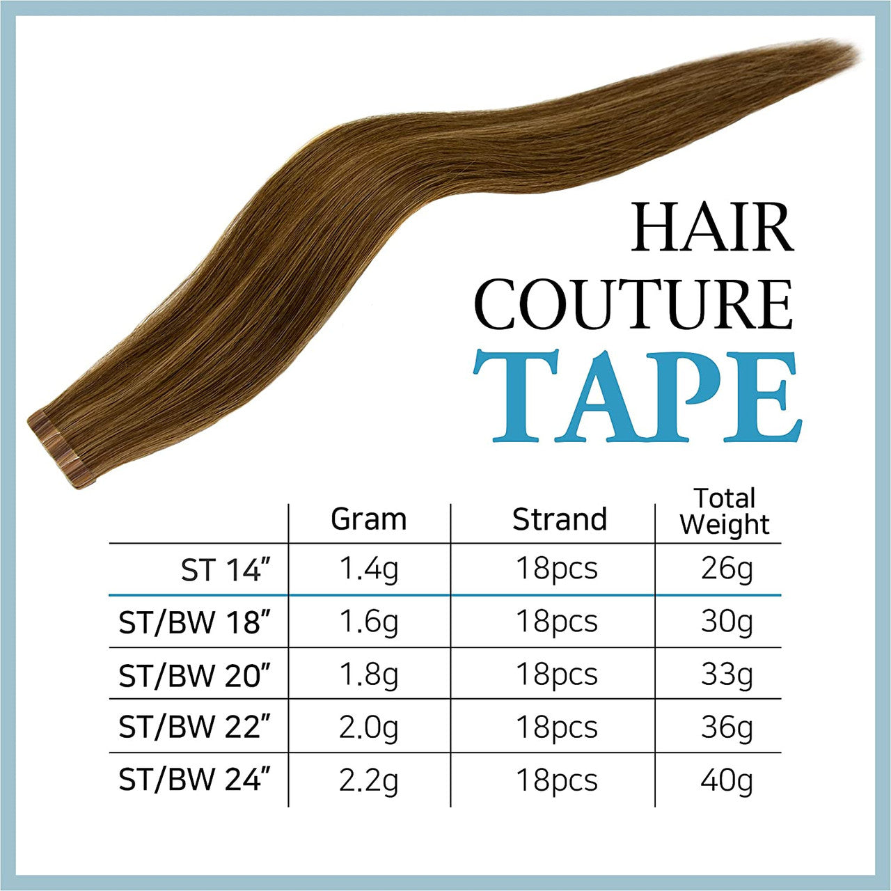 Hair Couture 100% Human Remy Hair Tape-In Extension