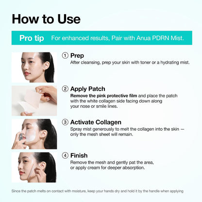 Anua PDRN Collagen Melting Patch For Glass Skin (4PCS)