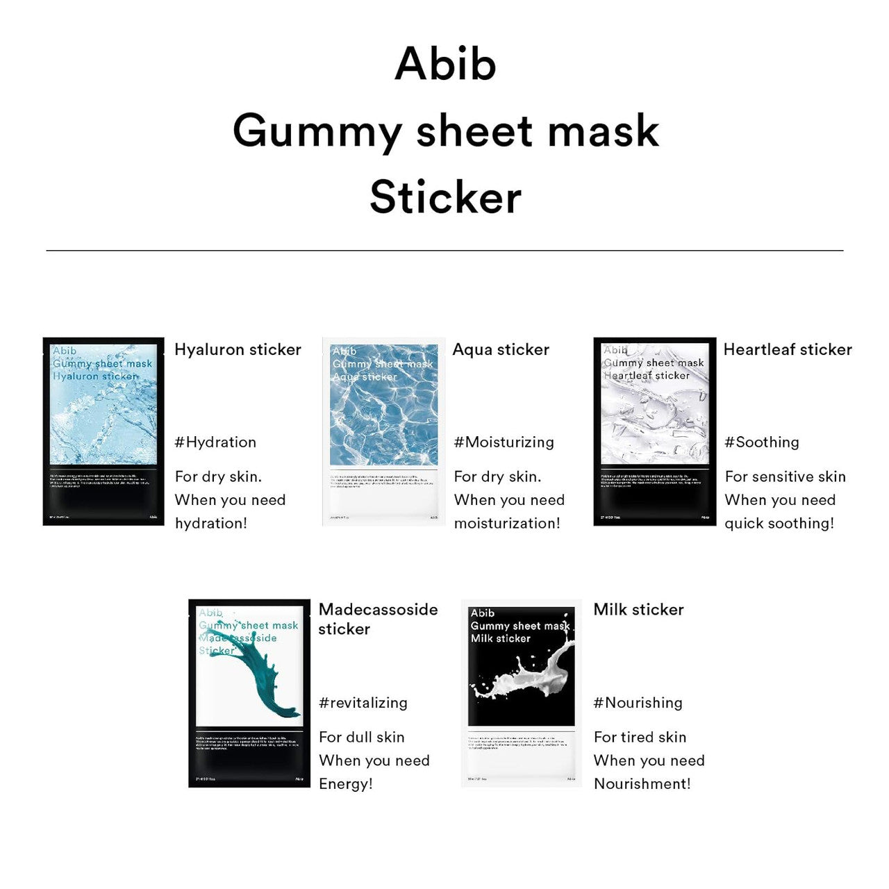 [Abib] Gummy Sheet Mask Milk Sticker