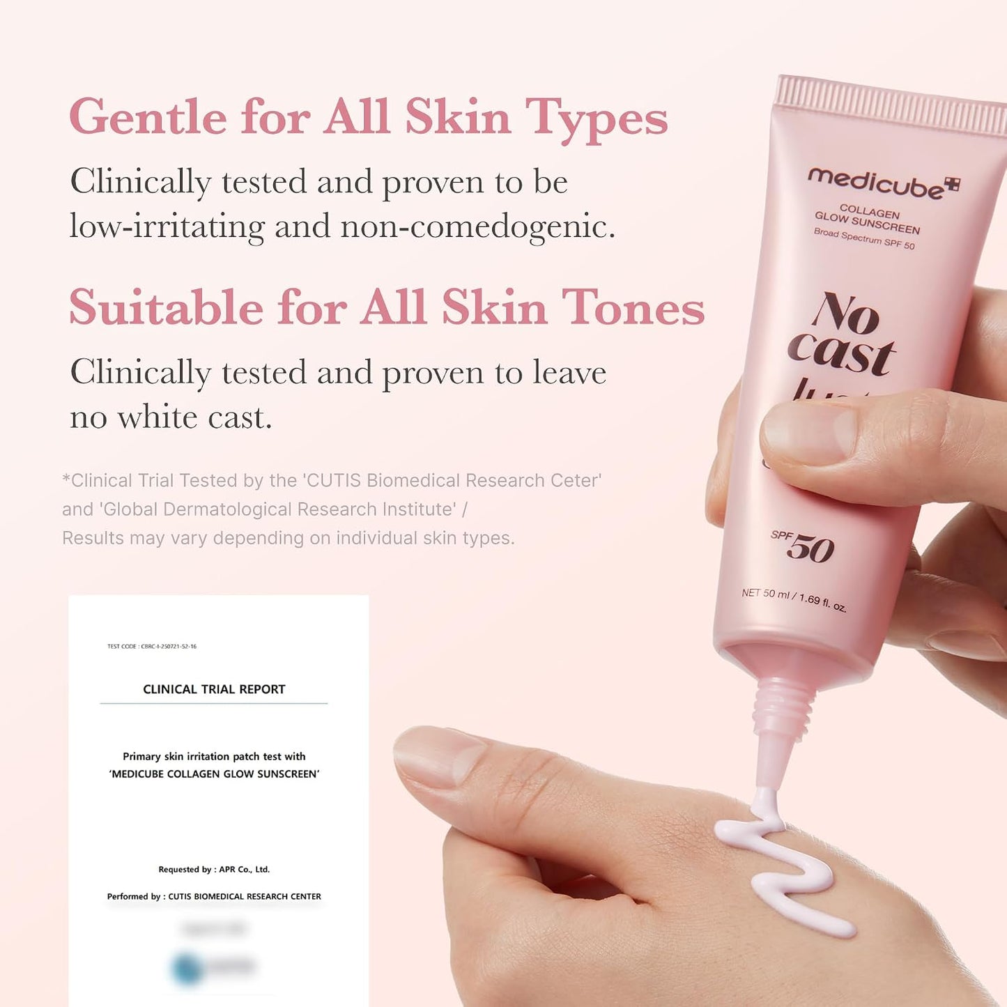 Medicube Sunscreen No Cast Just Glow Collagen SPF 50 (1.69oz)