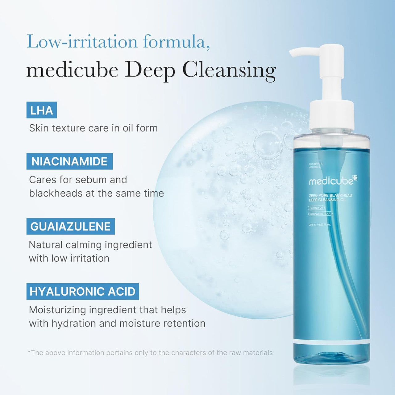 MEDICUBE Zero Pore Blackhead Deep Cleansing Oil (6.93oz)