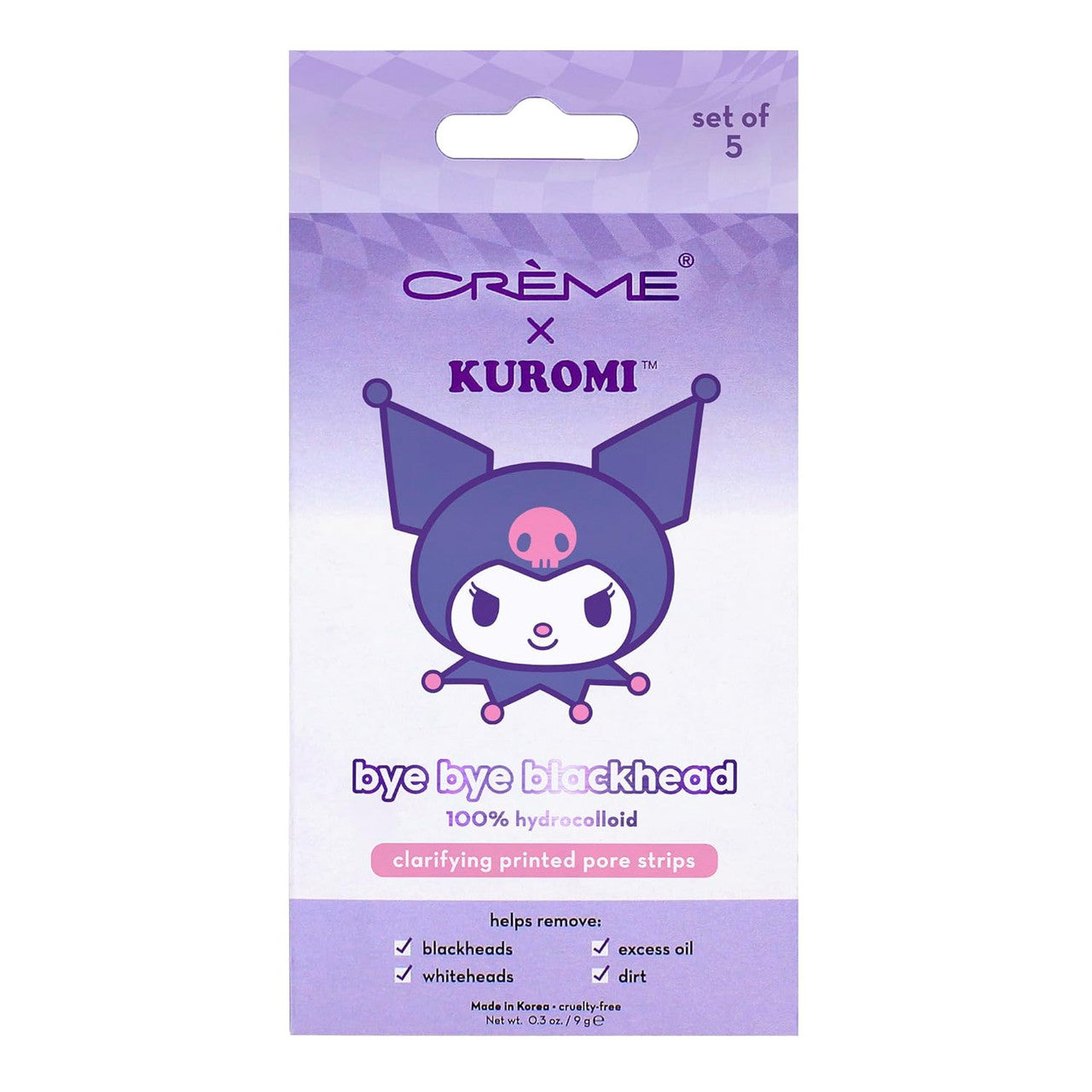 THE CREME SHOP Kuromi Bye Bye Blackhead Printed Pore Strips (5ct)