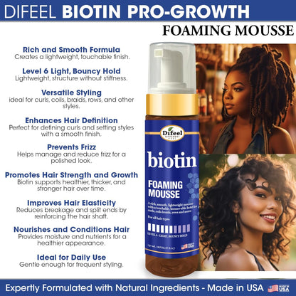 Difeel Biotin Foaming Mousse (8oz)